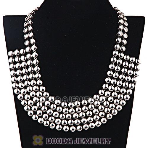 Silver Bubble Bib Collar Necklace Wholesale