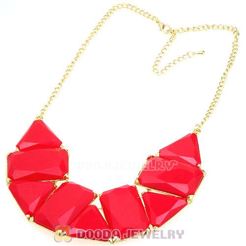 Chunky Resin Geometry Choker Collar Necklace Wholesale
