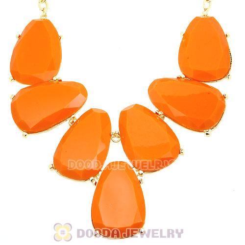 Yellow Chunky Resin Teardrop Choker Collar Necklace Wholesale