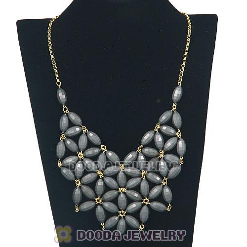 2012 New Fashion Grey Bubble Bib Necklace Wholesale