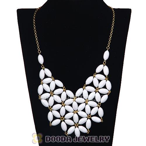 2012 New Fashion White Bubble Bib Necklace Wholesale