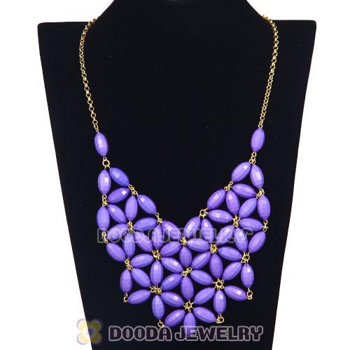 2012 New Fashion Purple Bubble Bib Necklace Wholesale