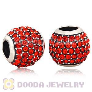 European Sterling Silver Hyacinth Pave Lights With Hyacinth Austrian Crystal Charm