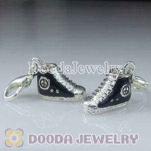Wholesale Tscharm Jewelry Silver Plated Alloy black ice skate Charms