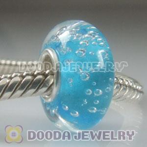 Fashion Jewelry Bubble Glass Beads with 925 sterling silver single core