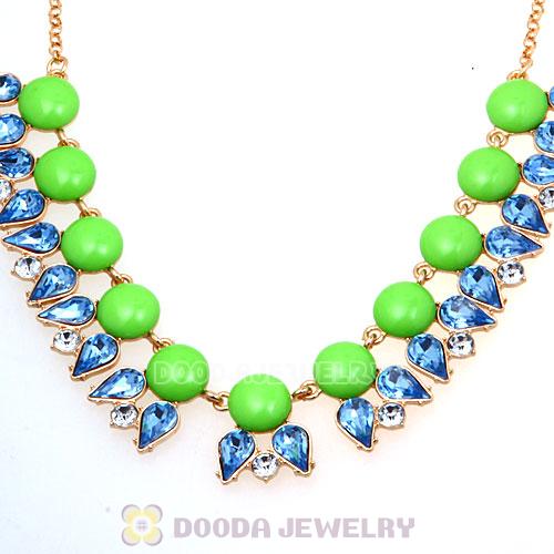 2013 New Arrival Dewdrop Crystal Olivine Resin Bubble Necklace Jewelry Wholesale