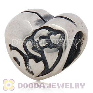Love in Heart 925 Solid Silver Charm Jewelry Beads and Charms