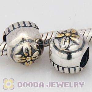 Gold Plated petal European Style 925 Silver Beads and Charms