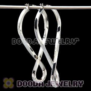 Fashion Plated Silver Infinity Earrings Wholesale
