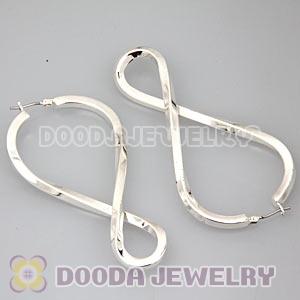 Fashion Plated Silver Infinity Earrings Wholesale