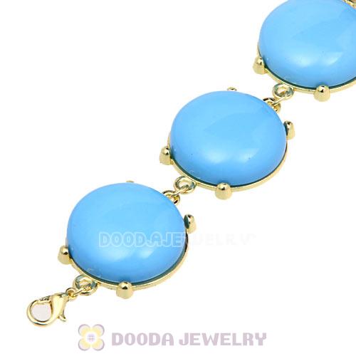 Cheap Resin Bead Orange Dark Sky Blue Bracelets Wholesale