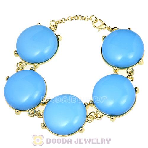 Cheap Resin Bead Orange Dark Sky Blue Bracelets Wholesale