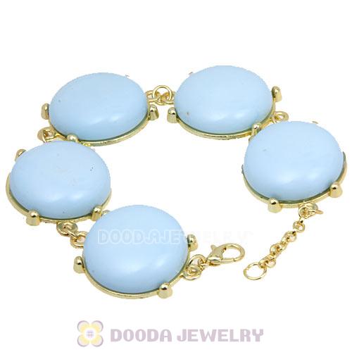 Cheap Resin Bead Orange Morning Sky Blue Bracelets Wholesale