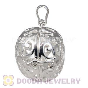 Silver Plated Heart Shape Harmony Ball Pendant With Chime Ball Wholesale