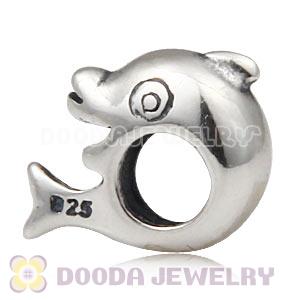 S925 Sterling Silver Whale Charm Beads Wholesale