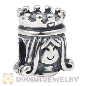 S925 Sterling Silver Queen Charm Beads Wholesale