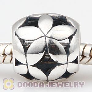European 925 Sterling Silver Flower Charm Beads Wholesale