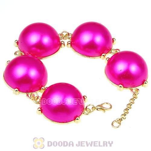 2013 Fashion Jewelry Dark Fuchsia Pearl Bubble Bracelet Wholesale