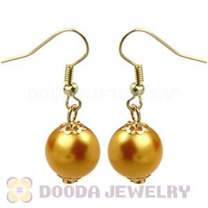 Fashion Gold Plated Golden Pearl Bubble Earrings Wholesale