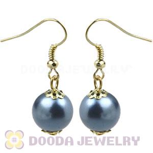 Fashion Gold Plated Grey Pearl Bubble Earrings Wholesale