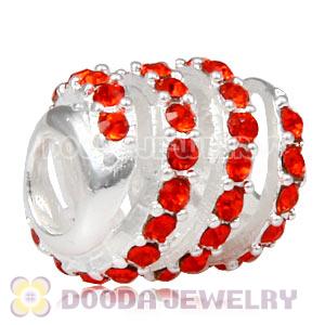 925 Sterling Silver Modern Glam Charm Bead With Hyacinth Austrian Crystal Wholesale