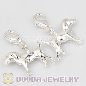 Fashion Silver Plated Alloy Dog Charms With Lobster Clasp 