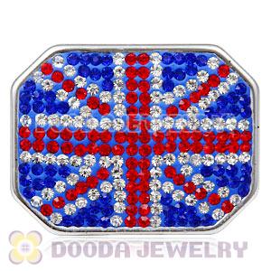 Handmade CCB Pave Crystal British Flag Beads For Bracelets Wholesale