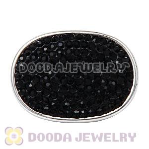 Handmade CCB Pave Black Crystal Beads For Bracelets Wholesale