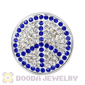 Handmade CCB Pave Crystal Peace Sign Charms For Bracelets Wholesale