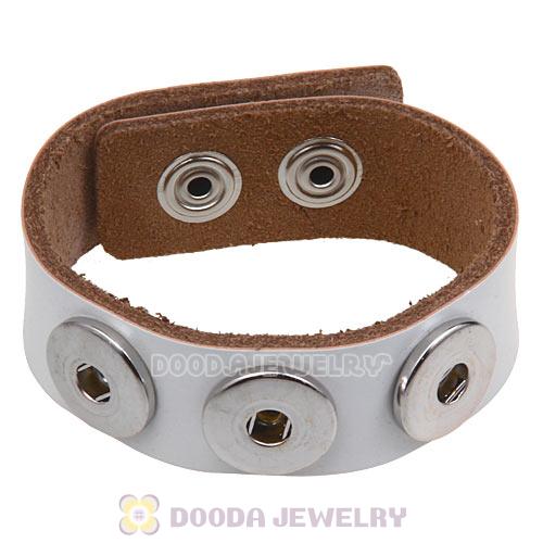 White Noosa Amsterdam Leather Bracelet Nude Wholesale