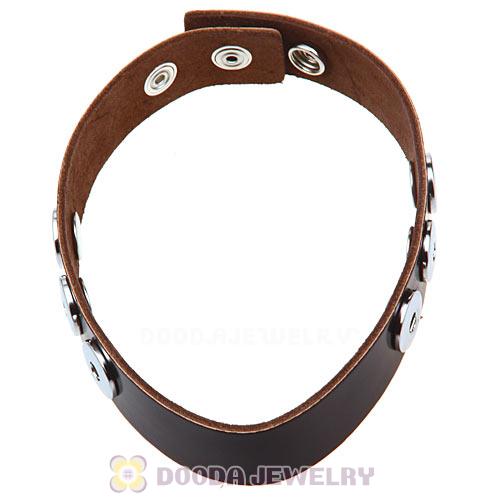 Dark Brown Noosa Amsterdam Leather Necklaces Nude Wholesale