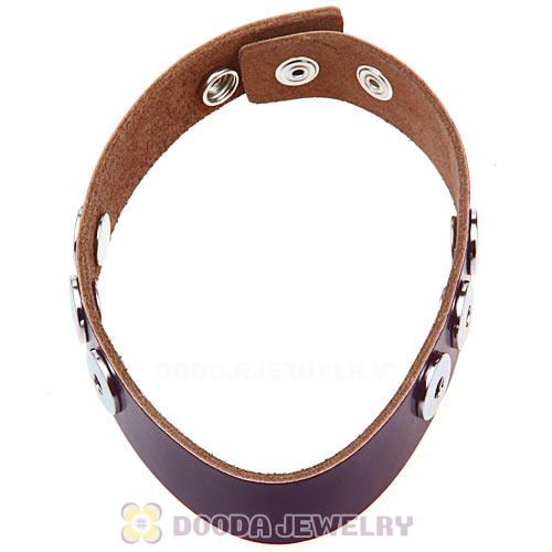 Purple Noosa Amsterdam Leather Necklaces Nude Wholesale