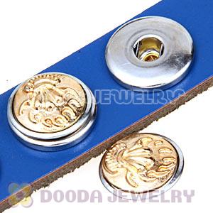 Cheap Gold Plated Alloy Metal Noosa Chunks Button Wholesale