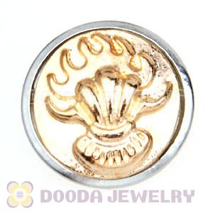 Cheap Gold Plated Alloy Metal Noosa Chunks Button Wholesale