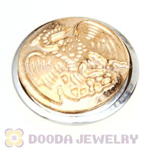 Cheap Gold Plated Alloy Metal Noosa Chunks Button Wholesale