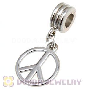 Plated Alloy European Jewelry Peace Sign Charms Wholesale