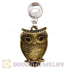 Antique European Dangle Jewelry Owl Charms Wholesale