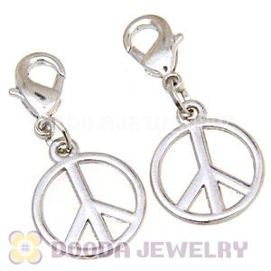 Plated Alloy European Jewelry Peace Sign Charms Wholesale