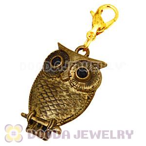 Antique Alloy European Jewelry Owl Charms Wholesale