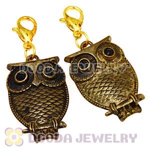 Antique Alloy European Jewelry Owl Charms Wholesale