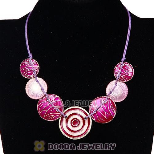 Colorful Enamel Alloy Costume Jewelry Necklace Wholesale