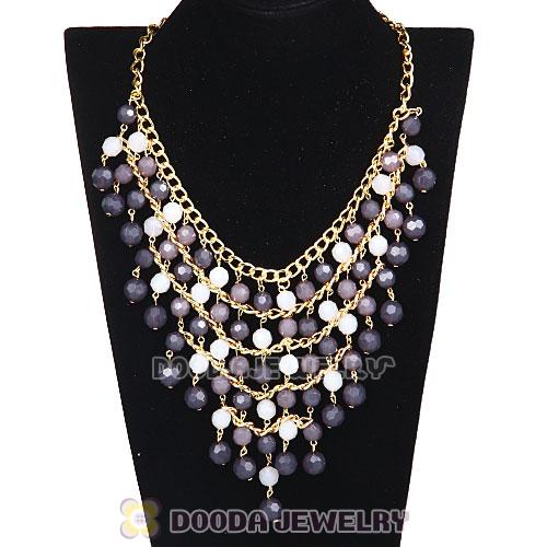 Acrylic Beaded Bubble Bib Costume Jewelry Necklace Wholesale
