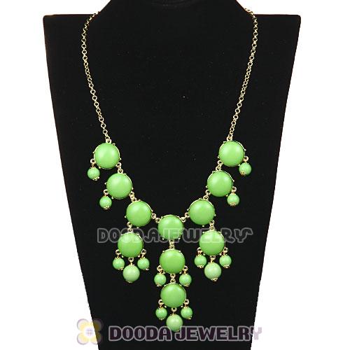 Fashion Costume Jewelry Olivine Mini Bubble Bib Necklaces Wholesale