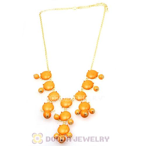Fashion Costume Jewelry Yolk Yellow Mini Bubble Bib Necklaces Wholesale