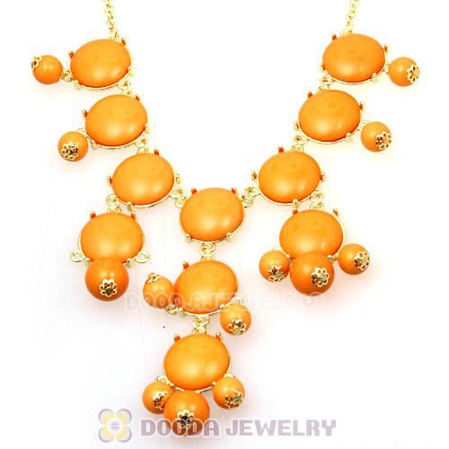 Fashion Costume Jewelry Yolk Yellow Mini Bubble Bib Necklaces Wholesale