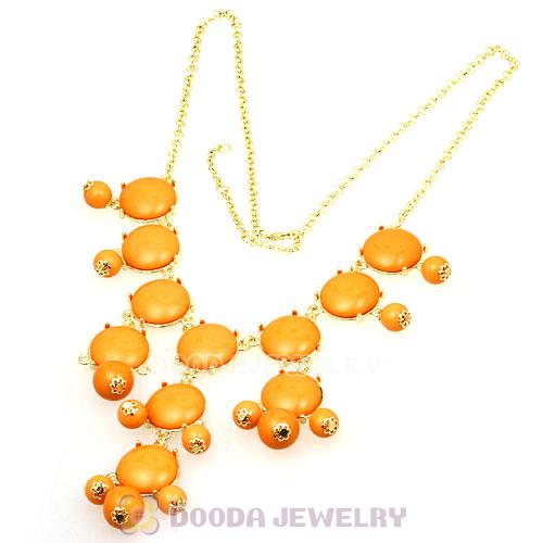 Fashion Costume Jewelry Yolk Yellow Mini Bubble Bib Necklaces Wholesale