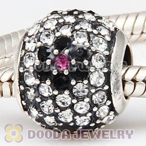 2013 European Sterling Silver Shimmering Blossom With Austrian Crystal Charm