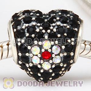 European Sterling Silver Shimmering Blossom With Austrian Crystal Charm