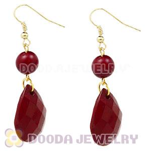 Fashion Hoop Claret Bubble Earrings Wholesale