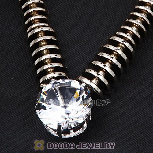 Big Rhinestone Crystal Diamond Chunky Chain Pendant Necklace Wholesale